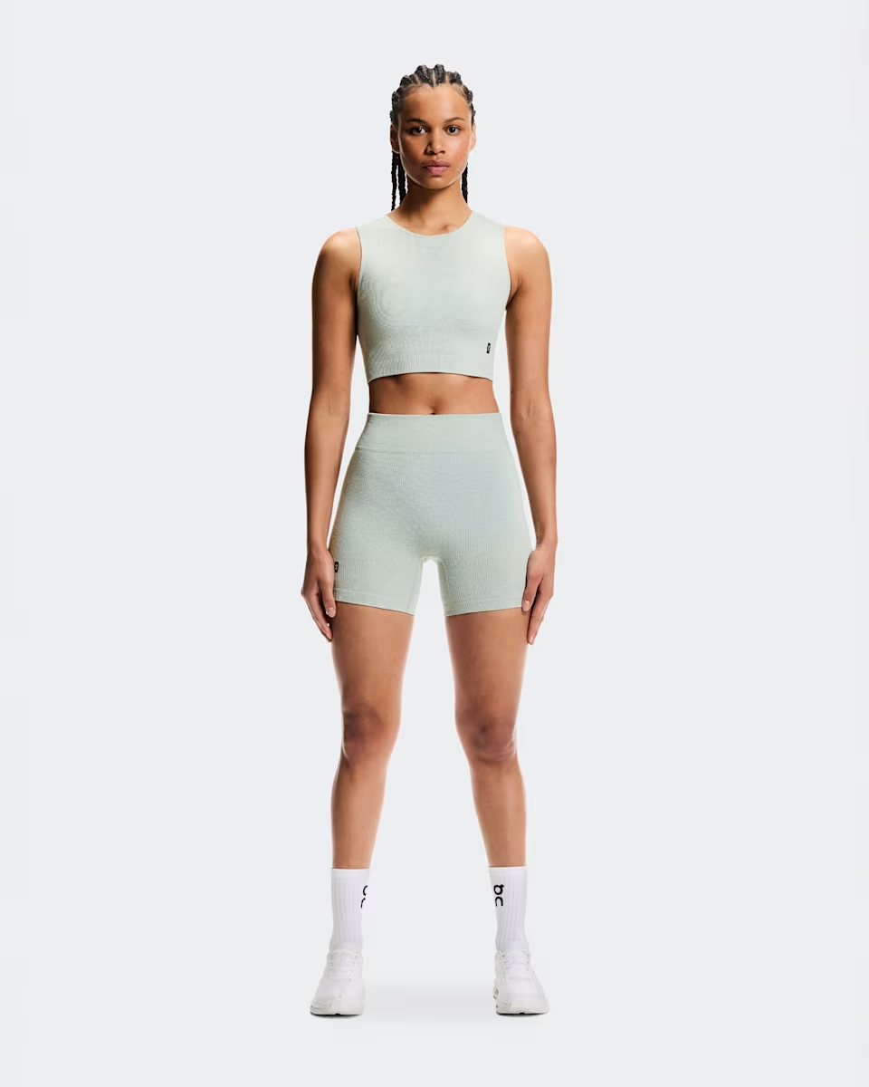 On Women Studio Knit Crop - Mineral / Heather