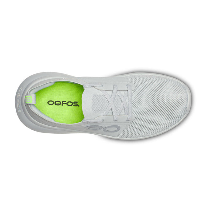 Explore OOFOS Men OOmy Stride - White / Glacier for trail, outdoor & lifestyle use | Liv Activ Singapore