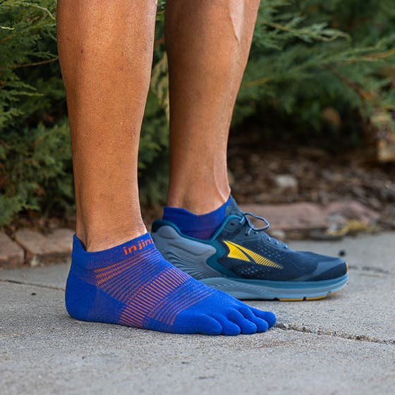 Injinji Run Lightweight No-Show Coolmax - Sapphire