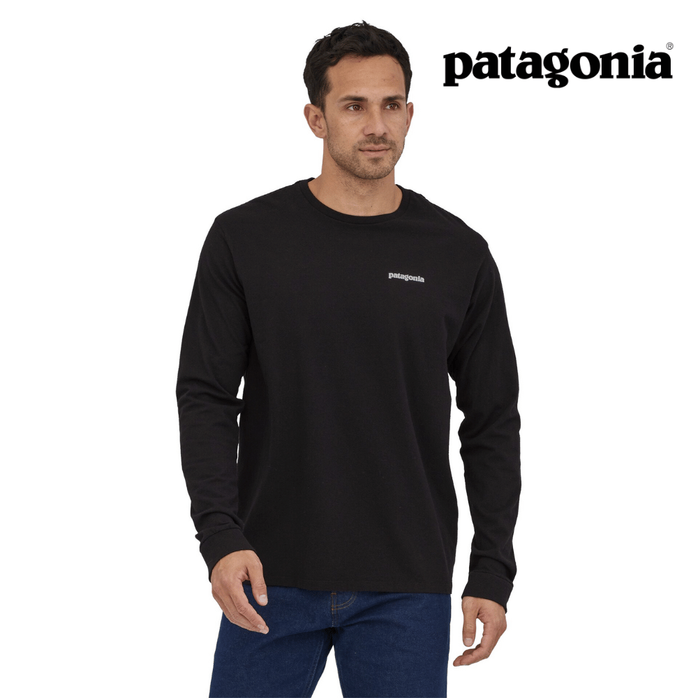 Patagonia Men Long-Sleeved Home Water Trout Responsibili-Tee - Black
