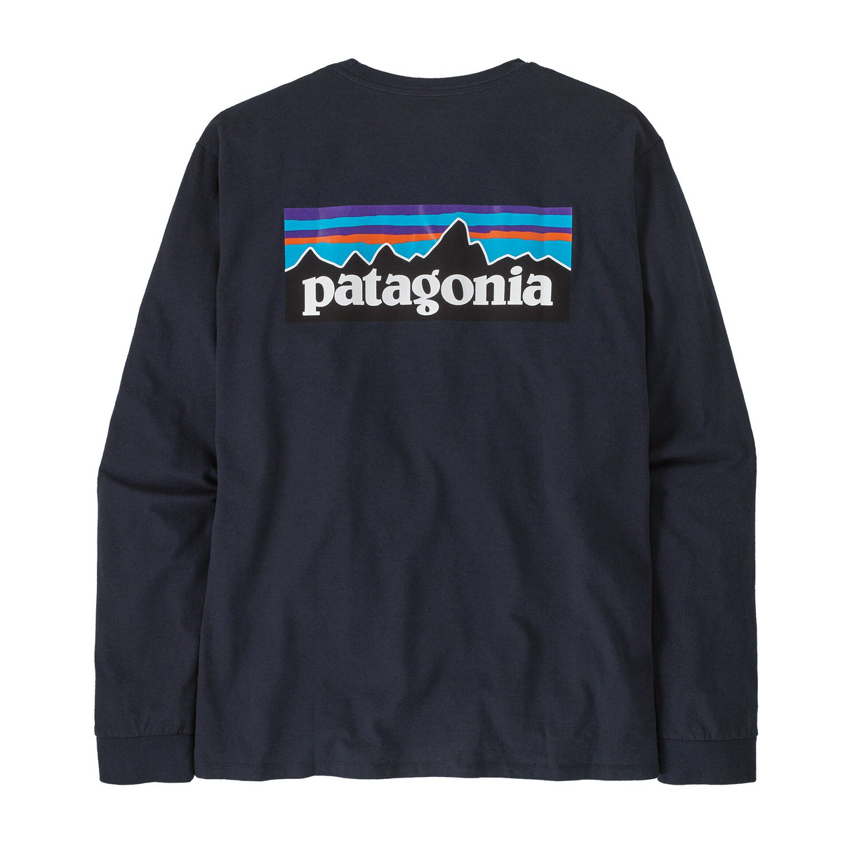 Patagonia Men Long-Sleeved P-6 Logo Responsibili-Tee - Classic Navy