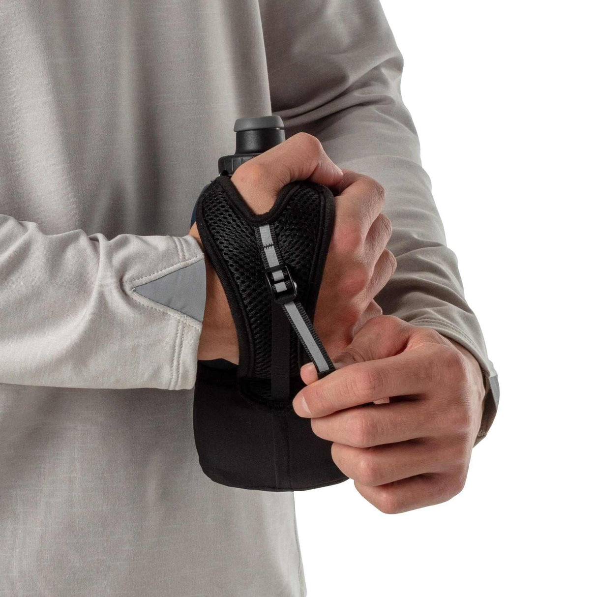 Explore Nathan Sports Quick Squeeze Lite 18oz/532ml Handheld - Black / Marine Blue for trail, outdoor & lifestyle use | Liv Activ Singapore