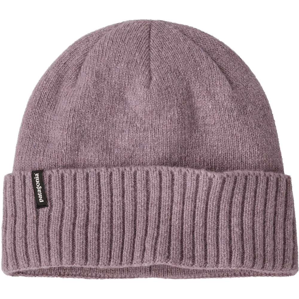 Explore Patagonia Unisex Brodeo Beanie - Stormy Mauve for trail, outdoor & lifestyle use | Liv Activ Singapore