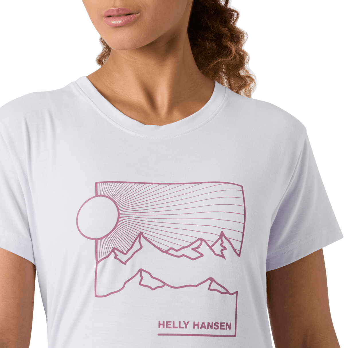 Explore Helly Hansen Women Skog Graphic T-Shirt - Even Light Purple for trail, outdoor & lifestyle use | Liv Activ Singapore