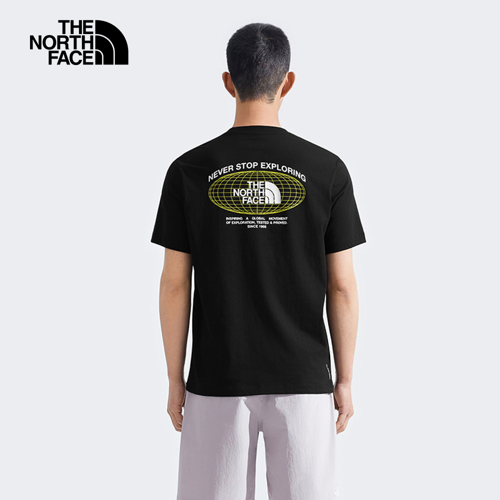 The North Face Men SS Immersed Outdoors Grid Tee Graphic - AP TNF Black