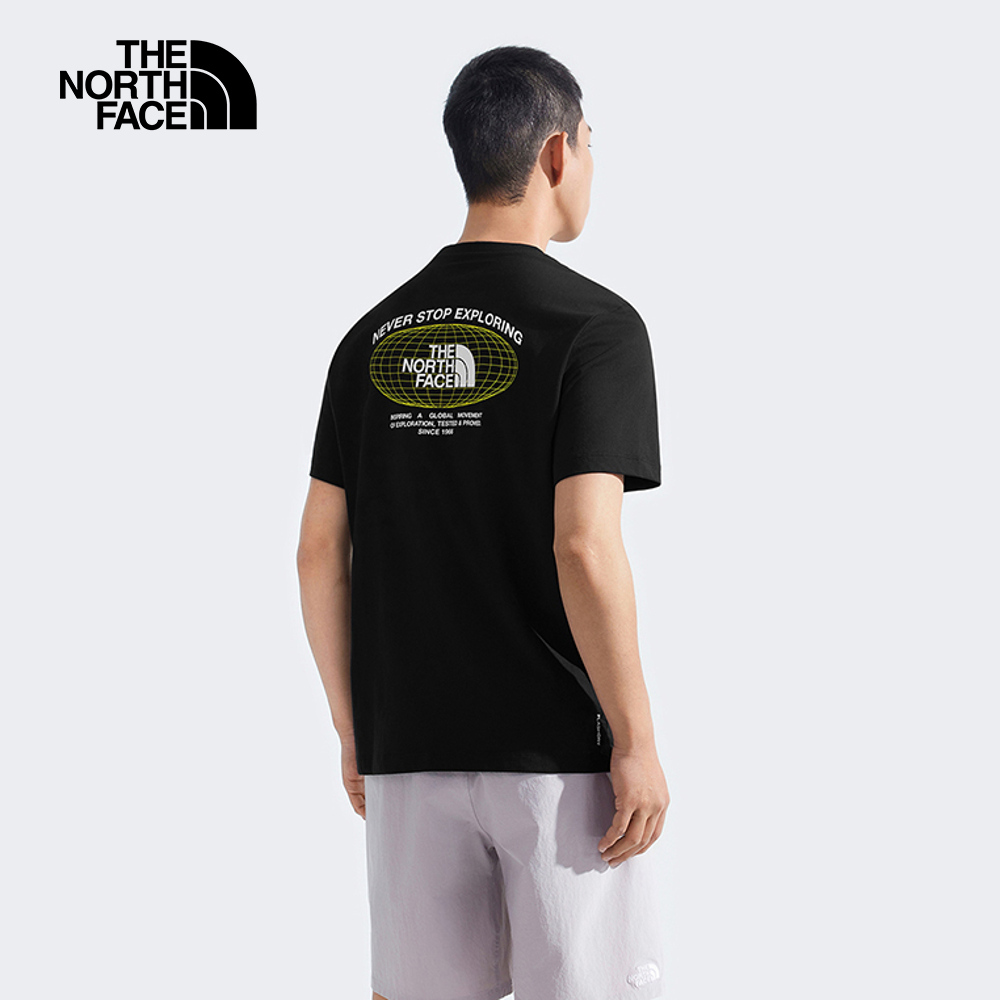 The North Face Men SS Immersed Outdoors Grid Tee Graphic - AP TNF Black