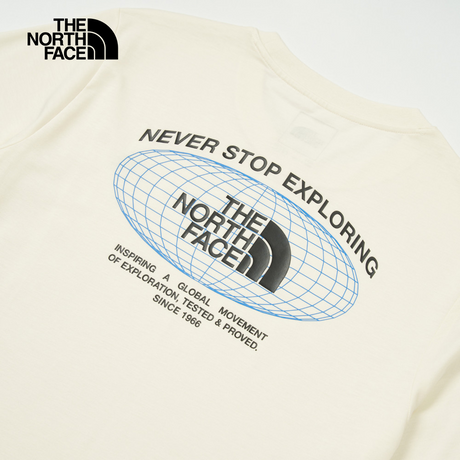 The North Face Men SS Immersed Outdoors Grid Tee Graphic - AP White Dune