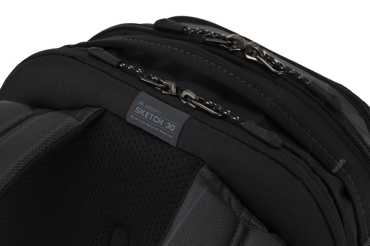 Explore Gregory Sketch 30 RF Backpack - Obsidian Black for trail, outdoor & lifestyle use | Liv Activ Singapore