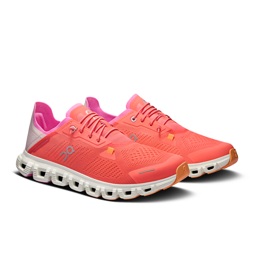 Explore On Women Cloud 6 Coast - Salmon / Pearl for trail, outdoor & lifestyle use | Liv Activ Singapore