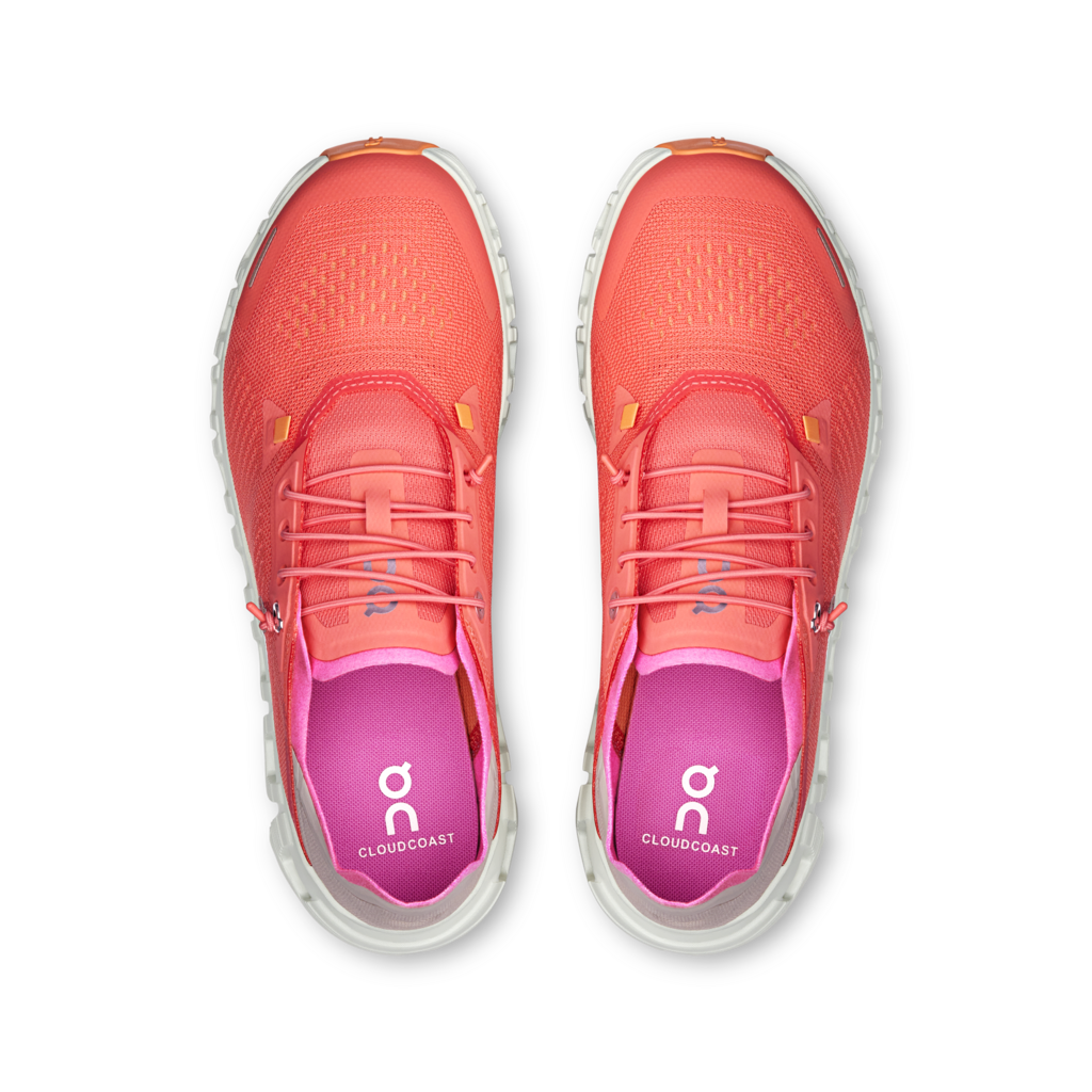 Explore On Women Cloud 6 Coast - Salmon / Pearl for trail, outdoor & lifestyle use | Liv Activ Singapore