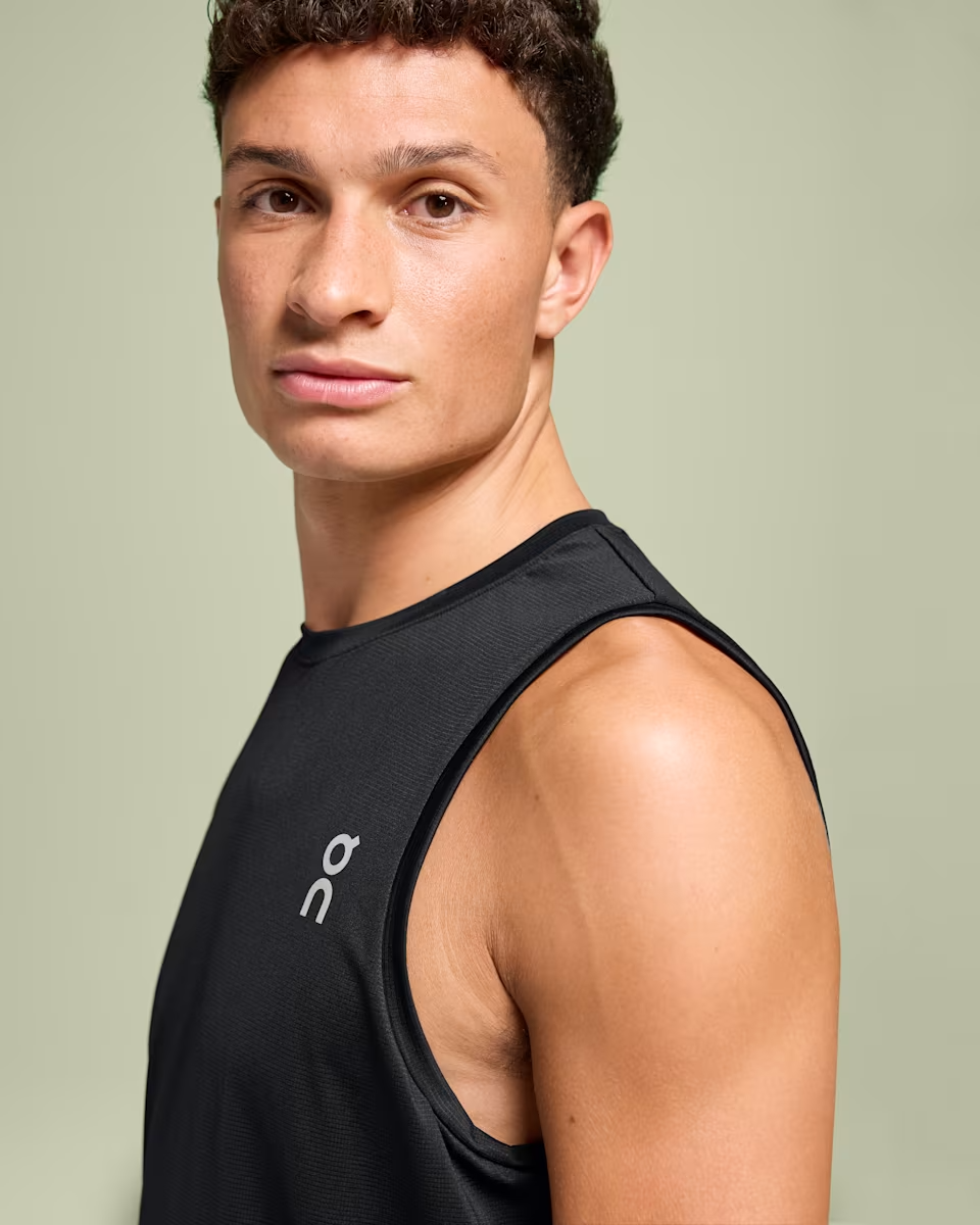 Explore On Men Core Tank - Black for trail, outdoor & lifestyle use | Liv Activ Singapore
