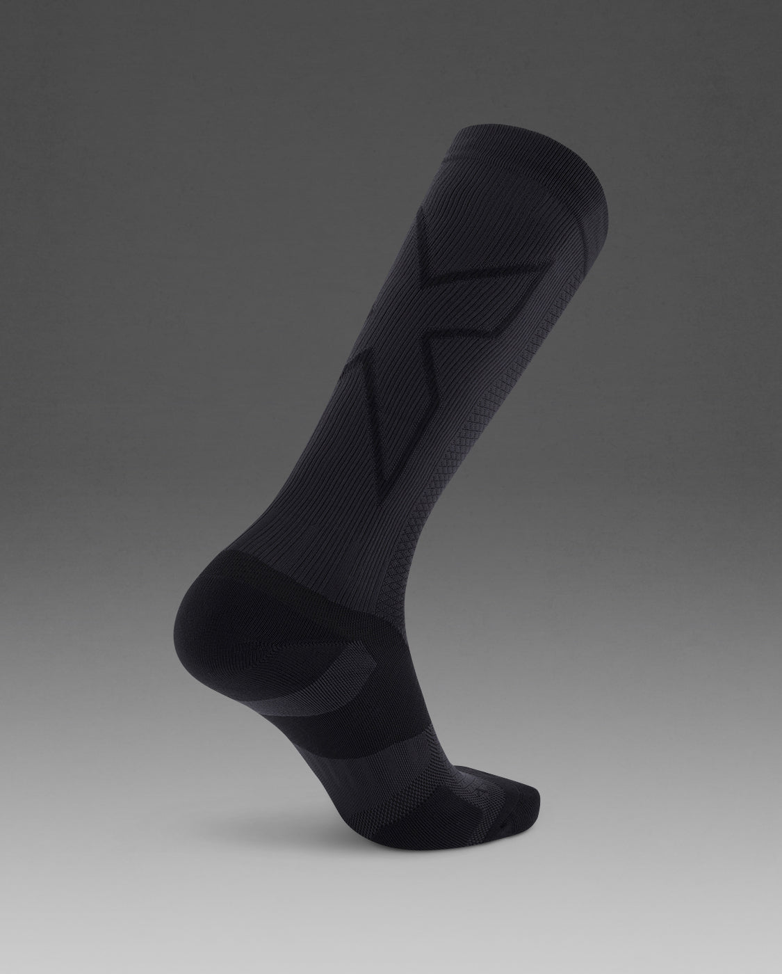 2XU Unisex Vectr Light Cushion Full Length Socks - Titanium / Black