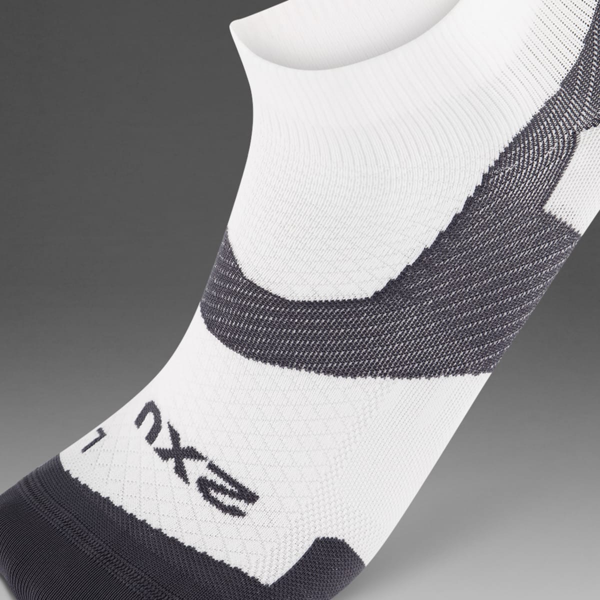 Explore 2XU Unisex Vectr Ultralight 1/4 Crew Socks - White / Grey for trail, outdoor & lifestyle use | Liv Activ Singapore
