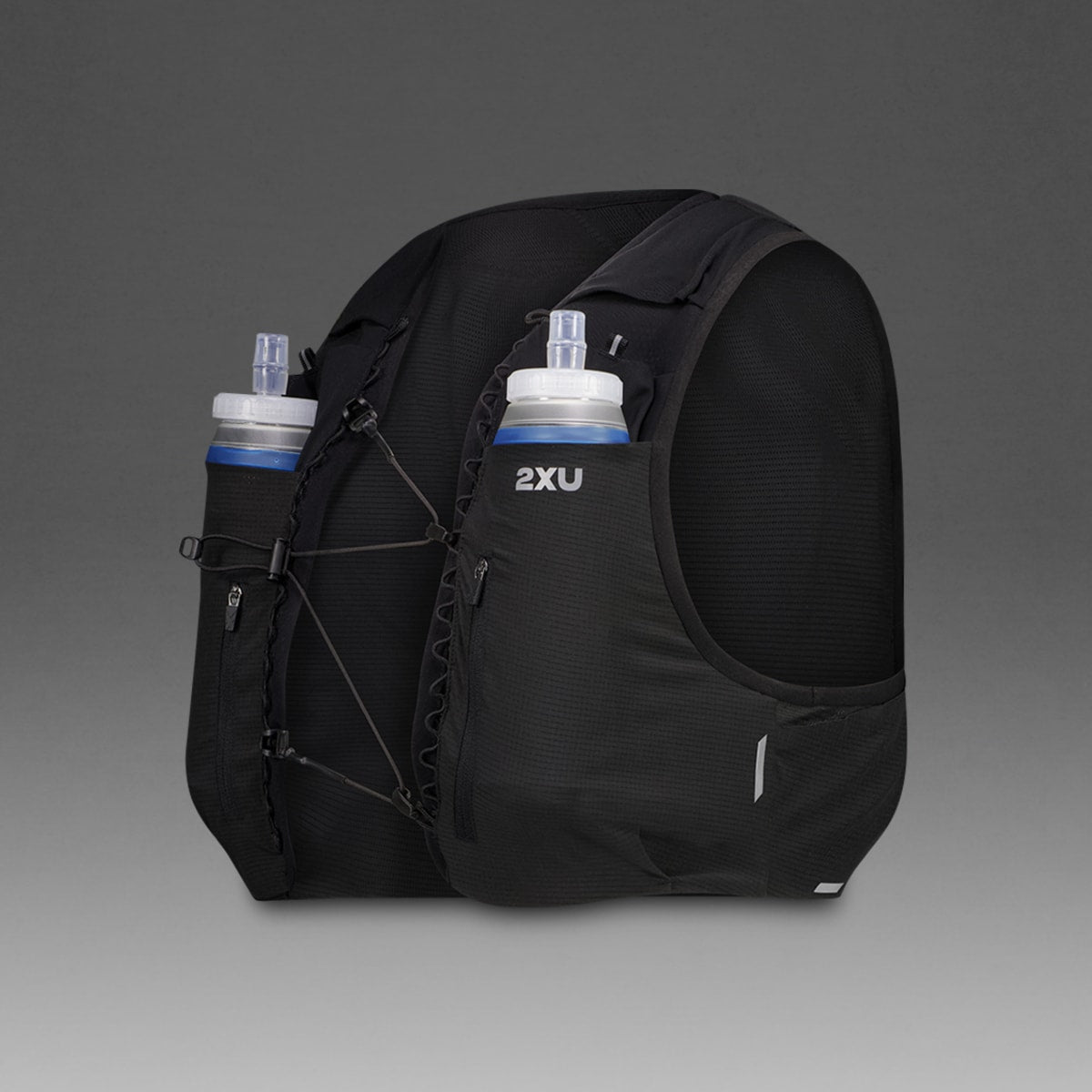 2XU Unisex Run Hydration Vest - Black / Silver Reflective