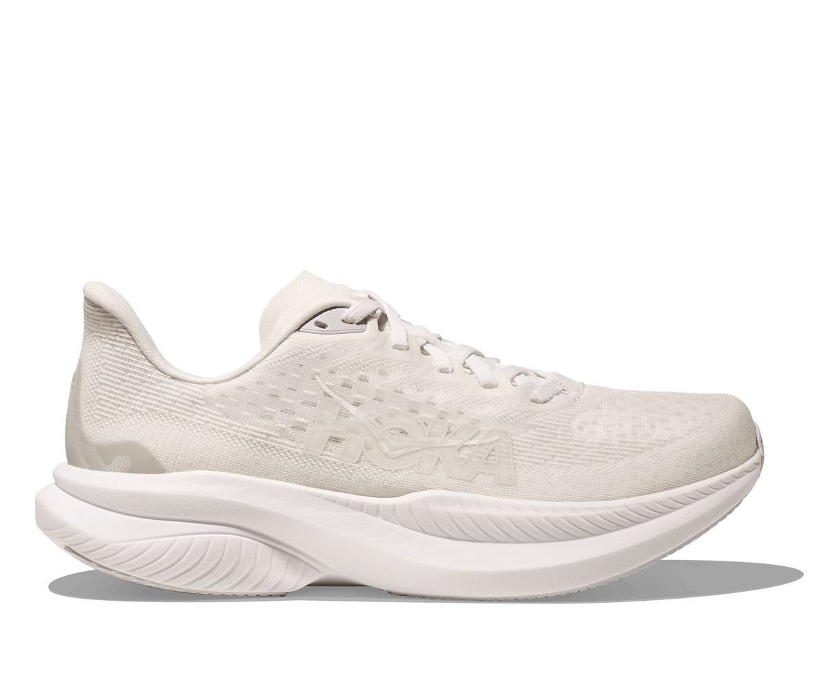 HOKA Men Mach 6 Wide - White / White