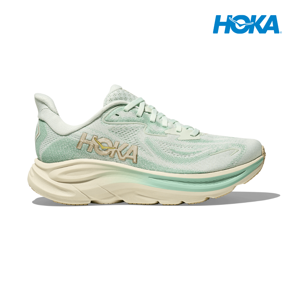 HOKA Women Clifton 10 Wide - Sea Glass / Jadeite