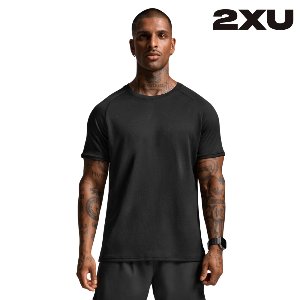 2XU Men Aero Mesh Tee - Black / Silver Reflective