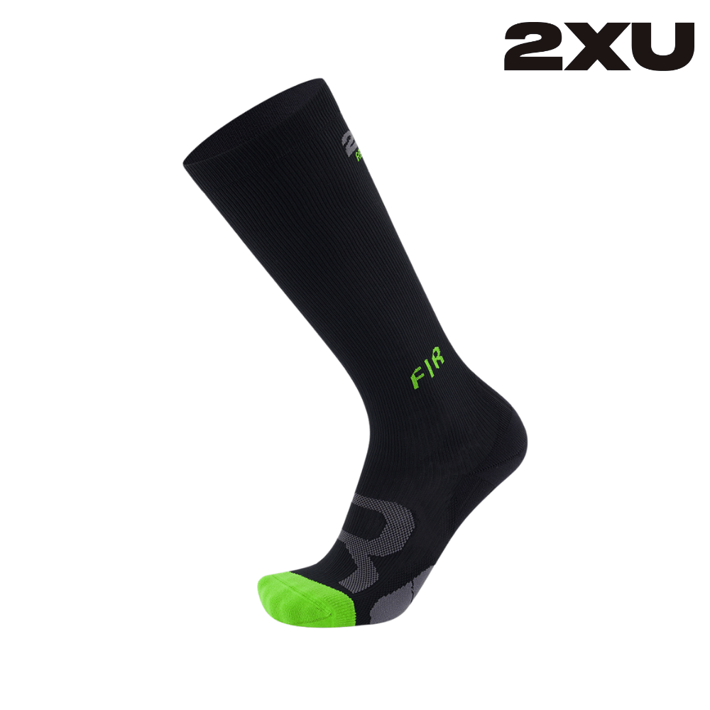 2XU Unisex Recovery Fir Compression Socks - Black / Grey