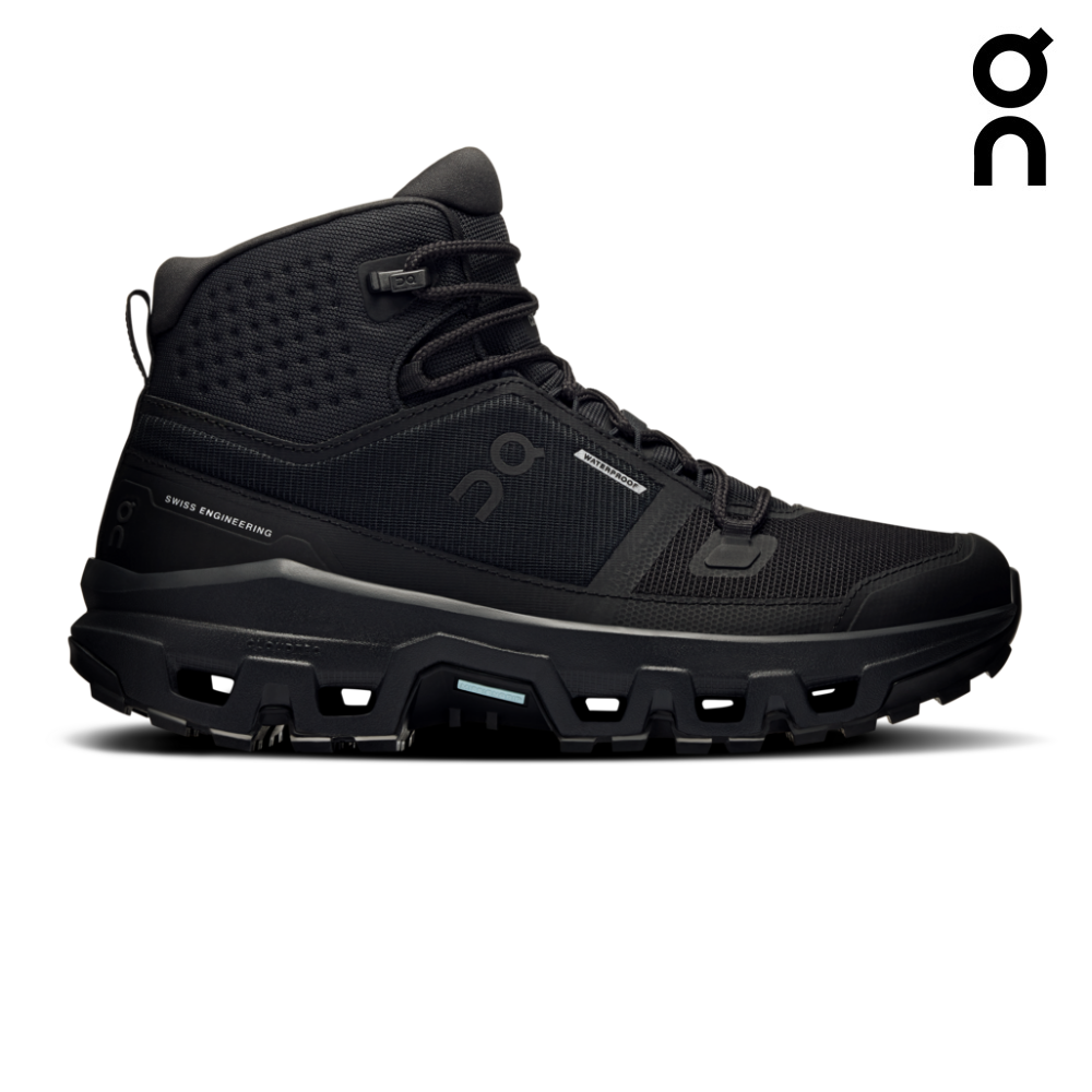 On Women Cloudrock Mid Waterproof - Black / Black