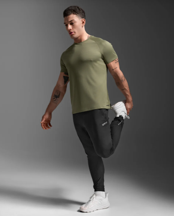 2XU Men Aero Mesh Tee - Alpine / Black Reflective