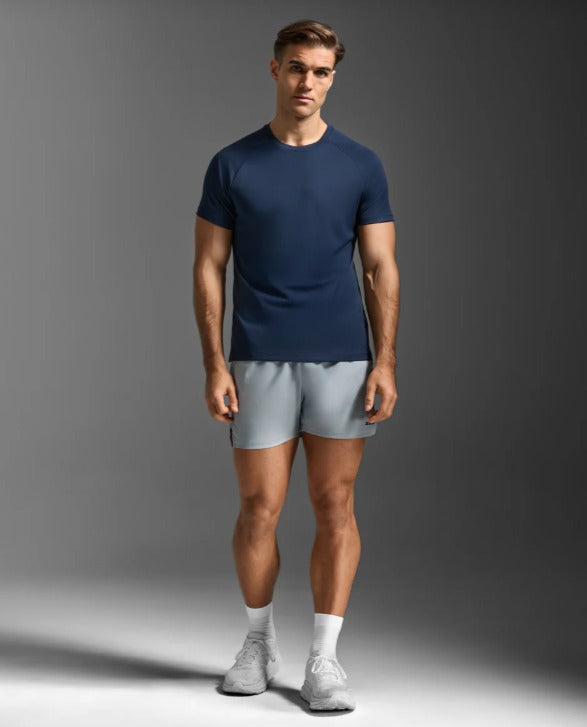 2XU Men Aero Mesh Tee - Midnight / Silver Reflective