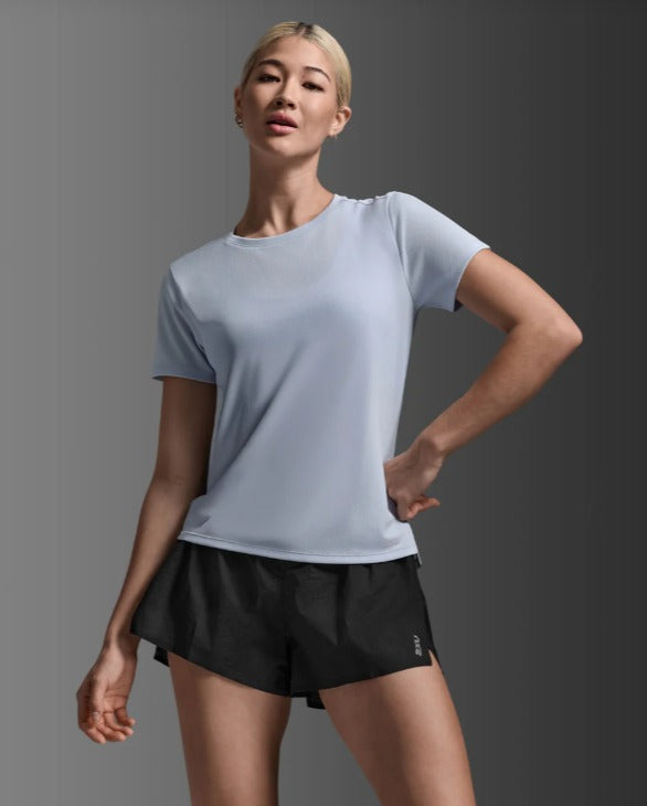 2XU Women Aero Mesh Tee - Halogen / Halogen Reflective