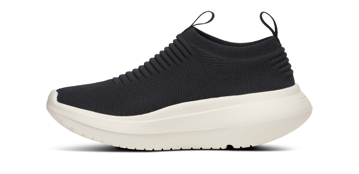 Explore OOFOS Women OOmy Zen - Chalk / Black for trail, outdoor & lifestyle use | Liv Activ Singapore