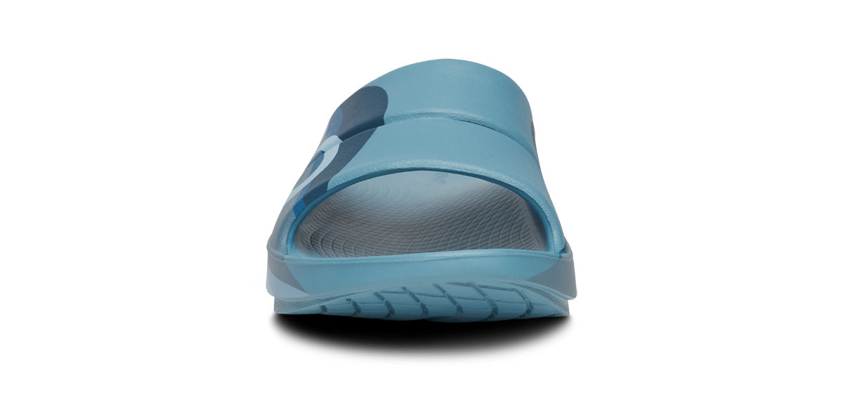 Explore OOFOS Unisex OOahh Sport - Ocean Blue Wave for trail, outdoor & lifestyle use | Liv Activ Singapore