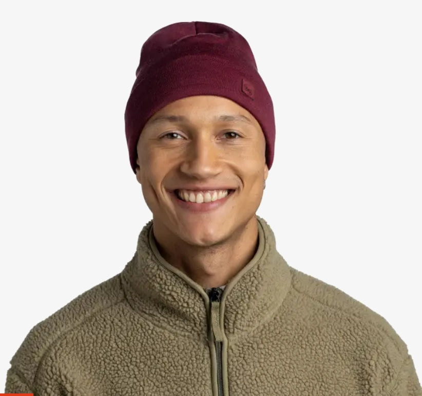 BUFF® Merino Heavyweight Beanie - Solid Tibetan Red