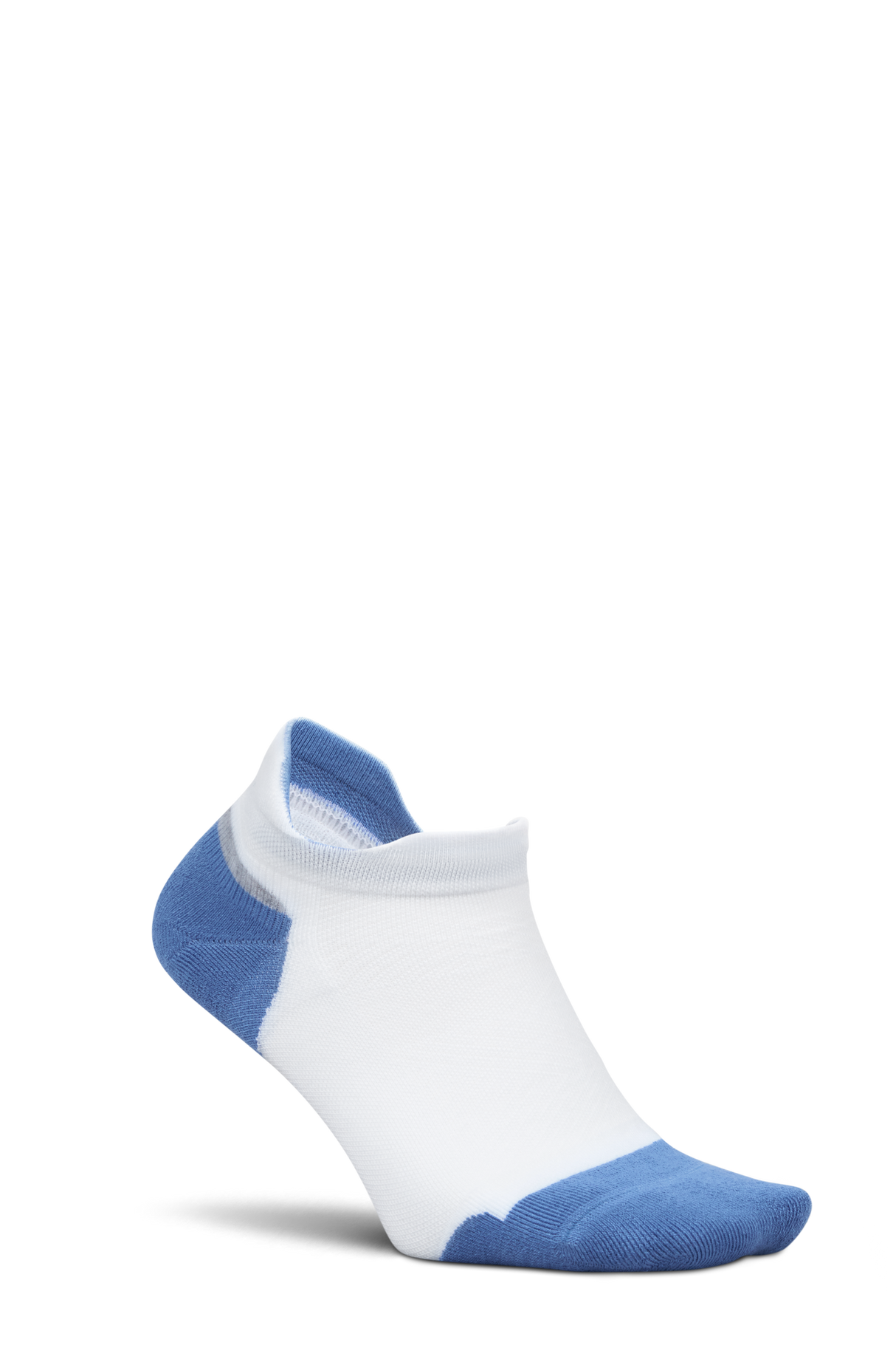 Feetures Active Elite Max Cushion No Show Tab - White Tide