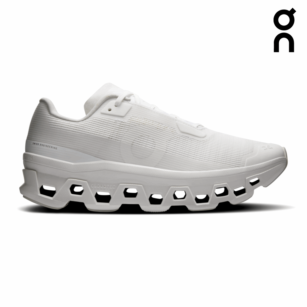 Explore On Women Cloudmonster Void - White / White for trail, outdoor & lifestyle use | Liv Activ Singapore