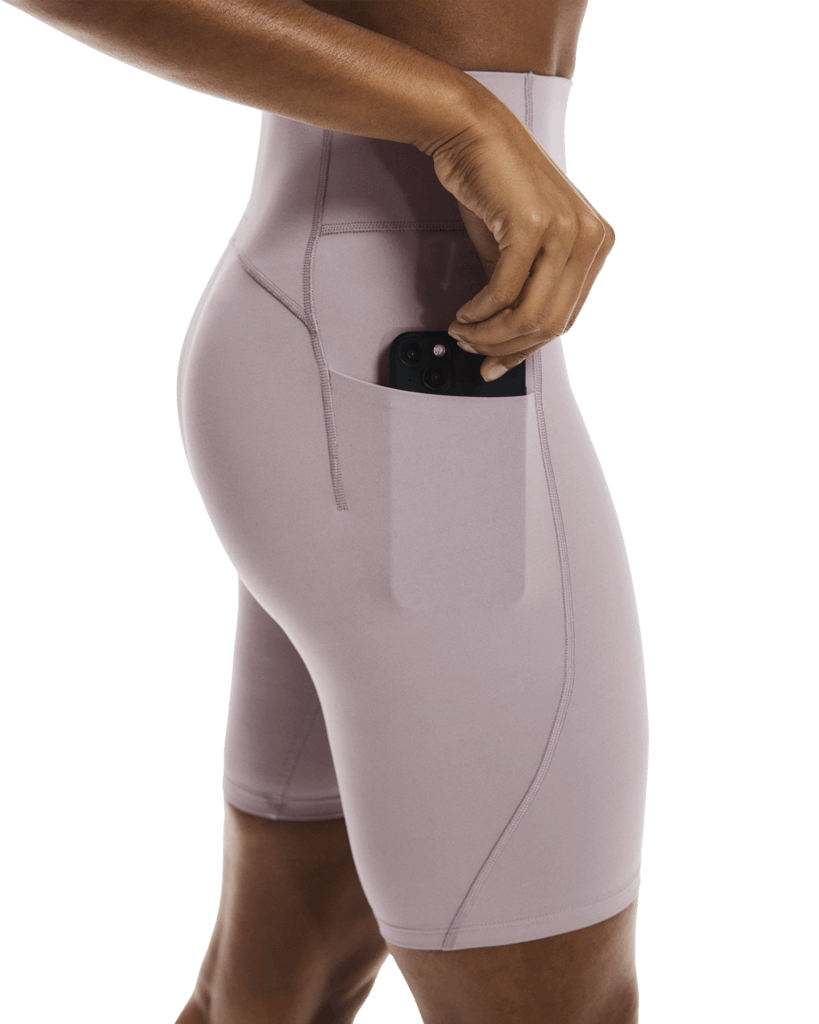 Explore On Women Studio Tights Short - Heron for trail, outdoor & lifestyle use | Liv Activ Singapore