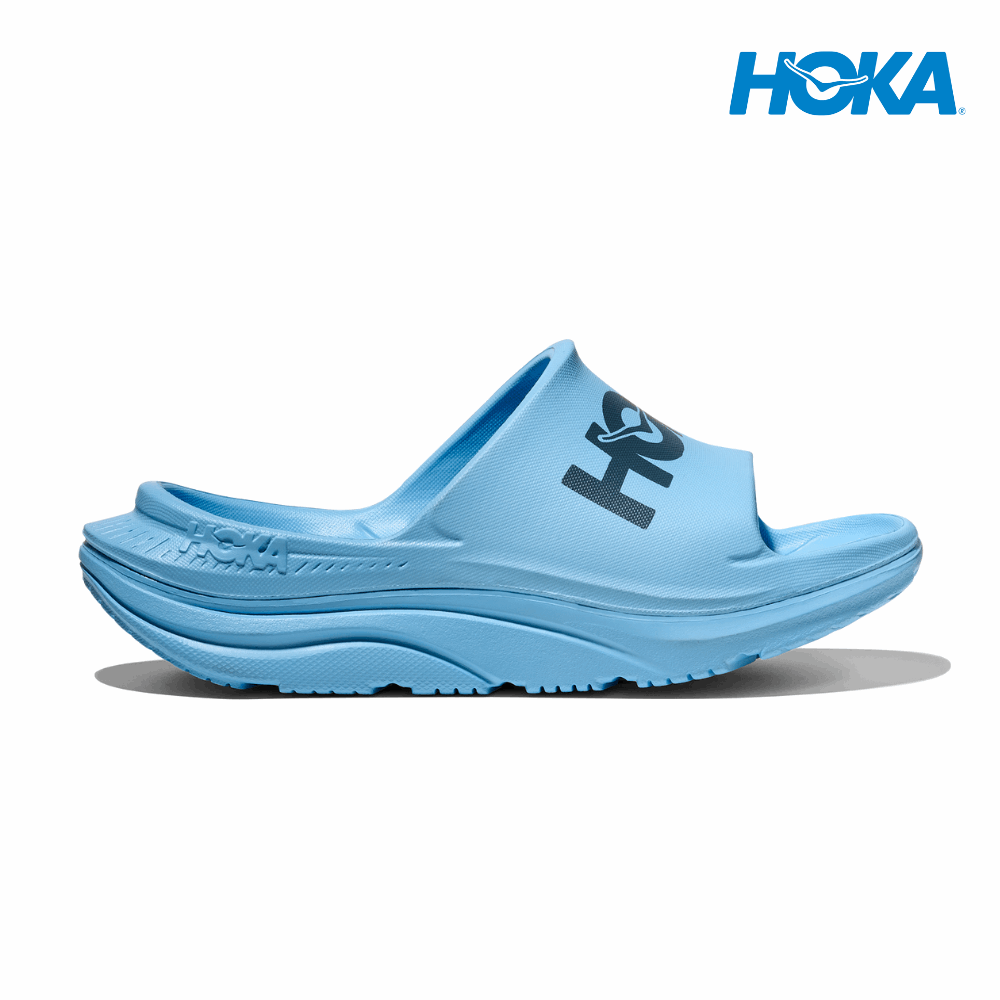 Explore HOKA Unisex Ora Athletic Slide - Soaring Blue / Faded Navy for trail, outdoor & lifestyle use | Liv Activ Singapore