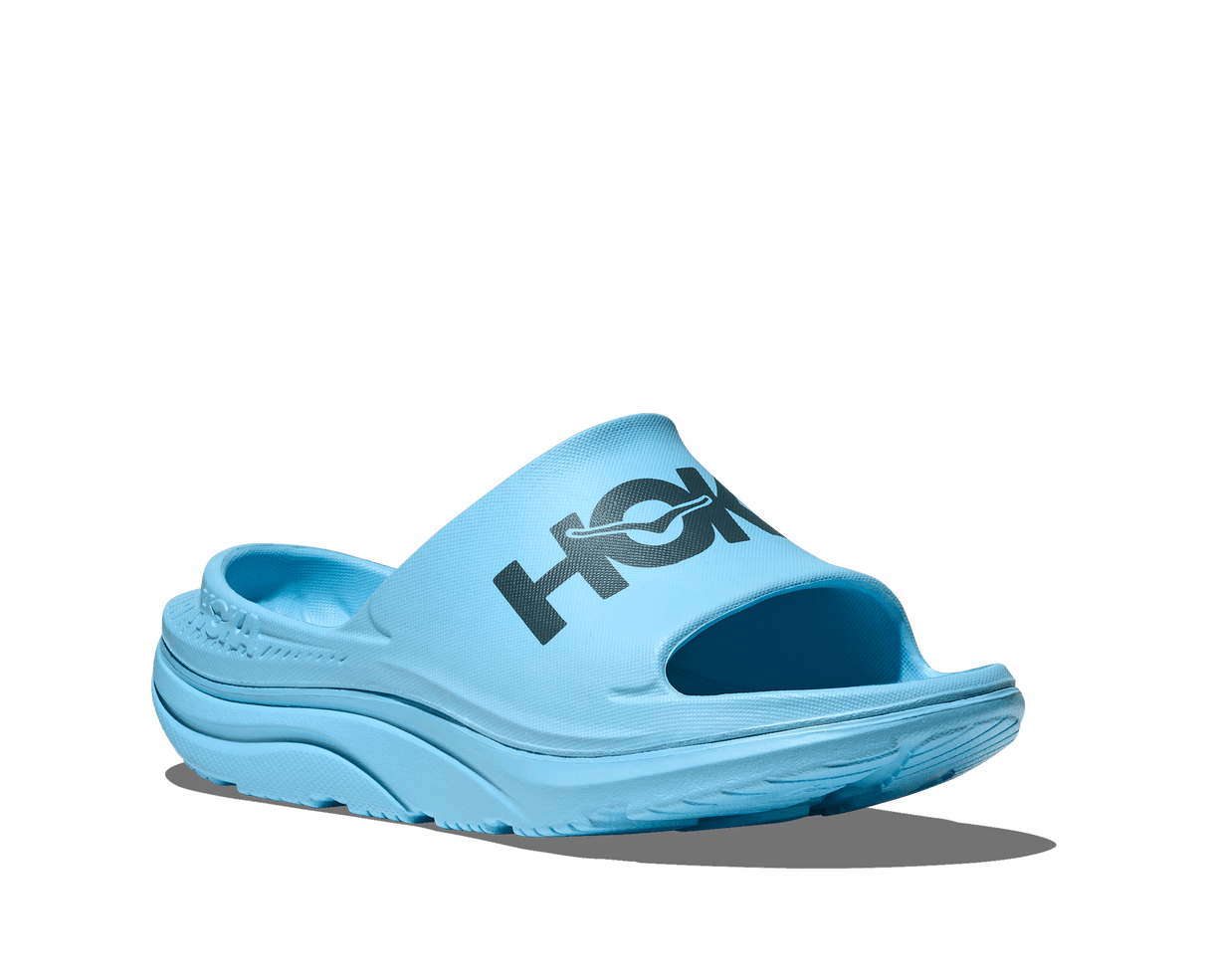 Explore HOKA Unisex Ora Athletic Slide - Soaring Blue / Faded Navy for trail, outdoor & lifestyle use | Liv Activ Singapore