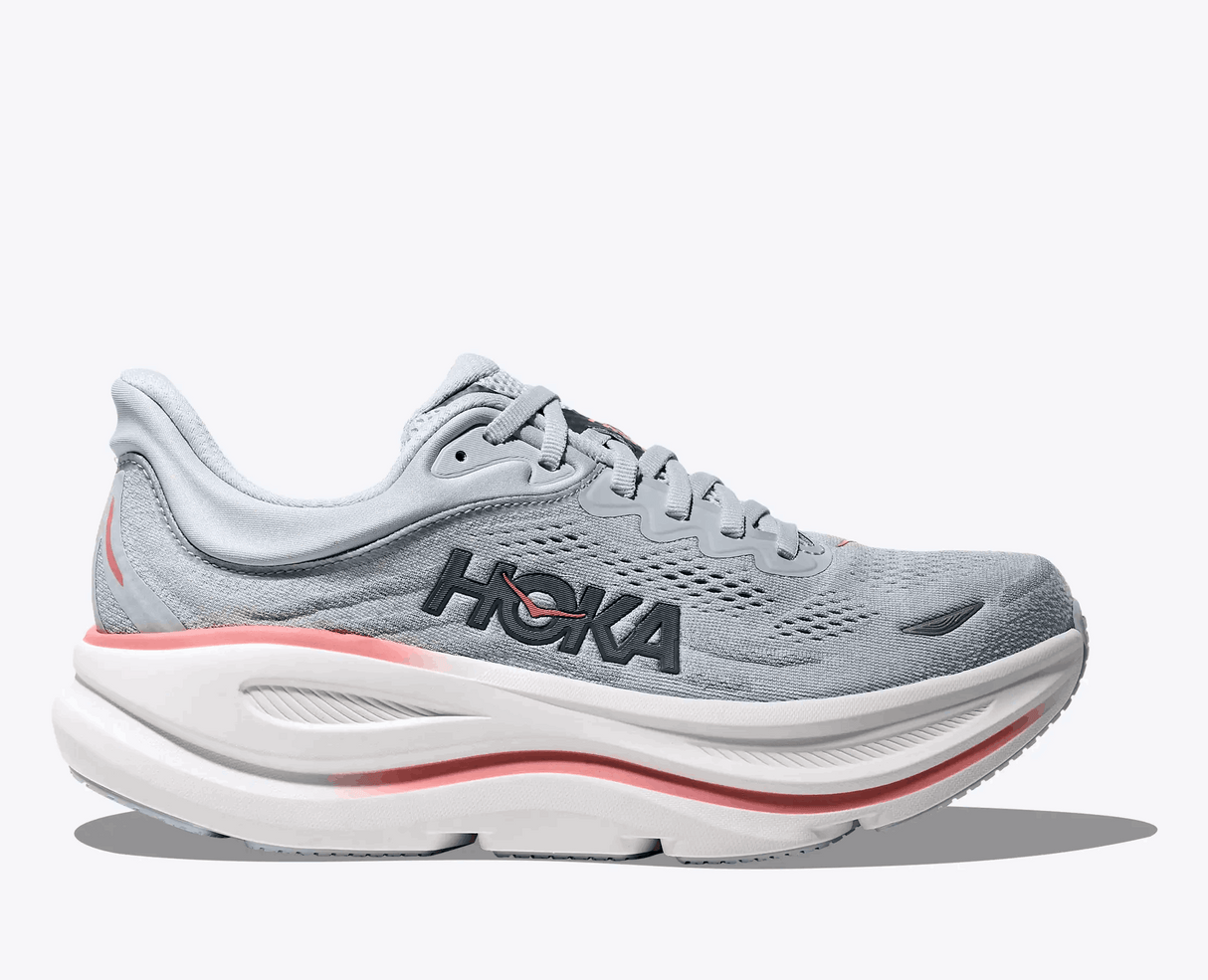 Explore HOKA Women Bondi 9 Wide - Mineral Blue / Washed Blue for trail, outdoor & lifestyle use | Liv Activ Singapore