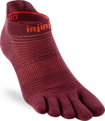 Explore Injinji Run Lightweight No-Show Coolmax - Mahogany for trail, outdoor & lifestyle use | Liv Activ Singapore
