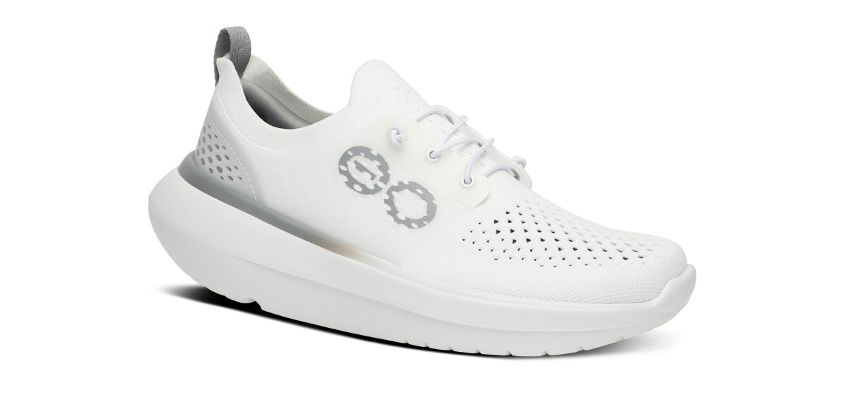 Explore OOFOS Women OOmy Stride X-One - White for trail, outdoor & lifestyle use | Liv Activ Singapore