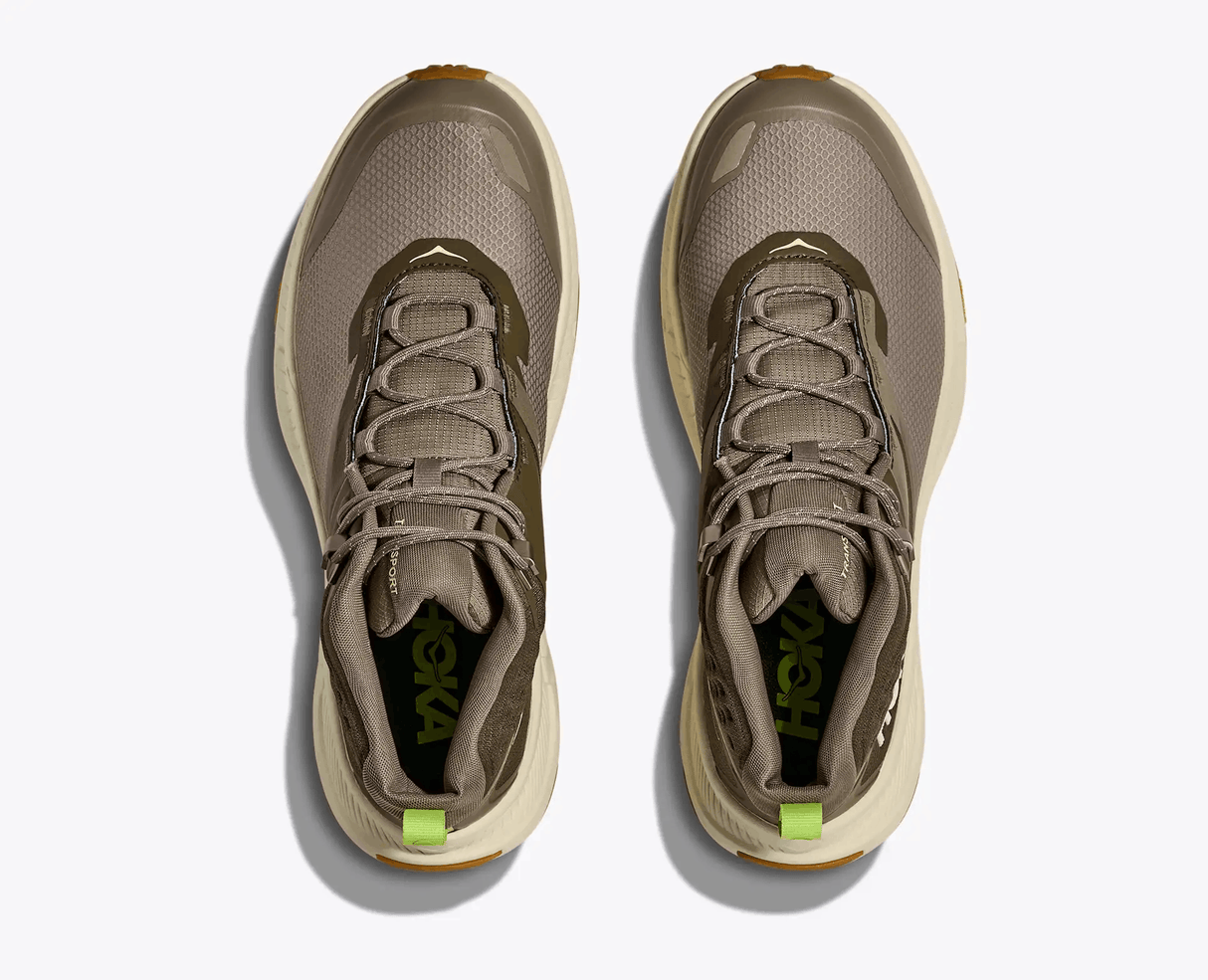 Explore HOKA Men Transport Hike GTX - Light Roast / Eggshell for trail, outdoor & lifestyle use | Liv Activ Singapore