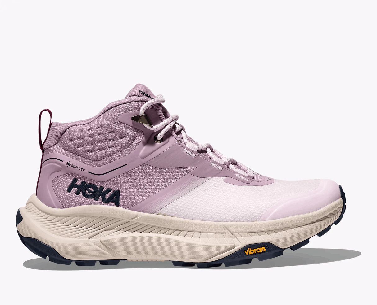 Explore HOKA Women Transport Hike GTX - Fragrant Lilac / Lilac Cream for trail, outdoor & lifestyle use | Liv Activ Singapore