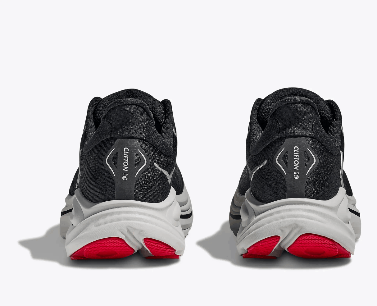 Explore HOKA Men Clifton 10 Wide - Black / Silver for trail, outdoor & lifestyle use | Liv Activ Singapore