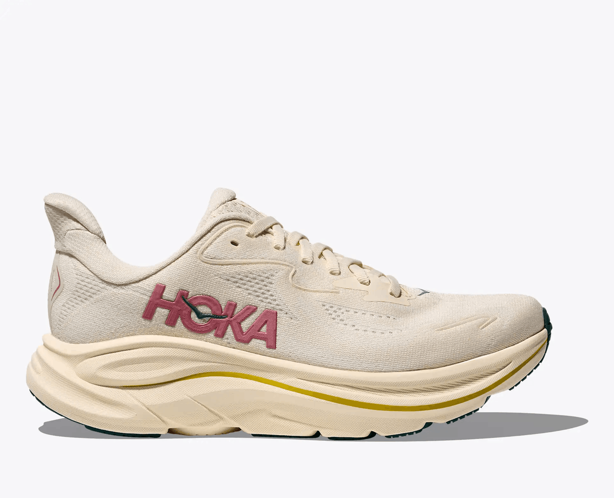 Explore HOKA Women Clifton 10 Wide - Birch / Alabaster for trail, outdoor & lifestyle use | Liv Activ Singapore