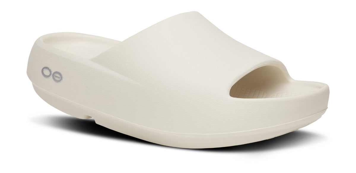 Explore OOFOS Unisex OOahh Plus - Chalk for trail, outdoor & lifestyle use | Liv Activ Singapore