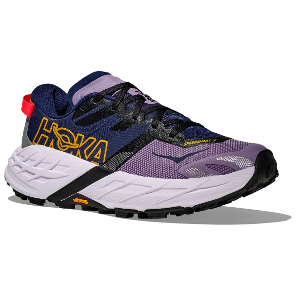 Explore HOKA Women Speedgoat 7 Wide - Berry Jam / Starlight Glow for trail, outdoor & lifestyle use | Liv Activ Singapore