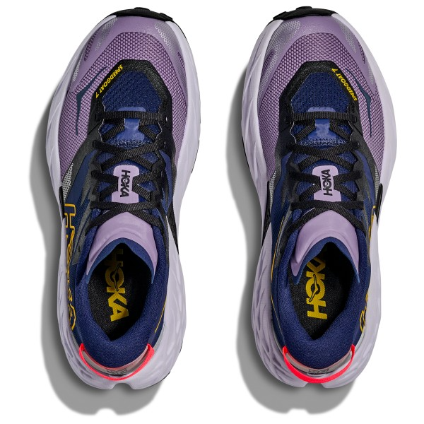Explore HOKA Women Speedgoat 7 Wide - Berry Jam / Starlight Glow for trail, outdoor & lifestyle use | Liv Activ Singapore