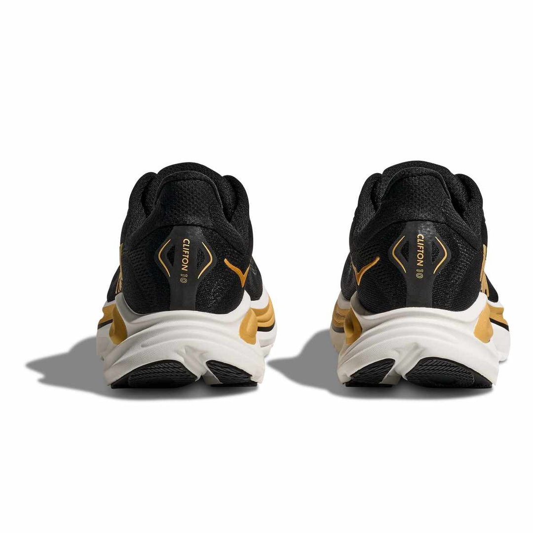 Explore HOKA Men Bondi 9 Wide - Carbon Black / Yellow Gold for trail, outdoor & lifestyle use | Liv Activ Singapore