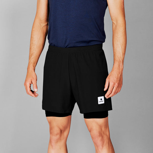 Explore SAYSKY Men Pace 2 In 1 Shorts 5'' - Black for trail, outdoor & lifestyle use | Liv Activ Singapore