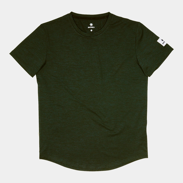Explore SAYSKY Men Clean Pace T-Shirt - Green for trail, outdoor & lifestyle use | Liv Activ Singapore
