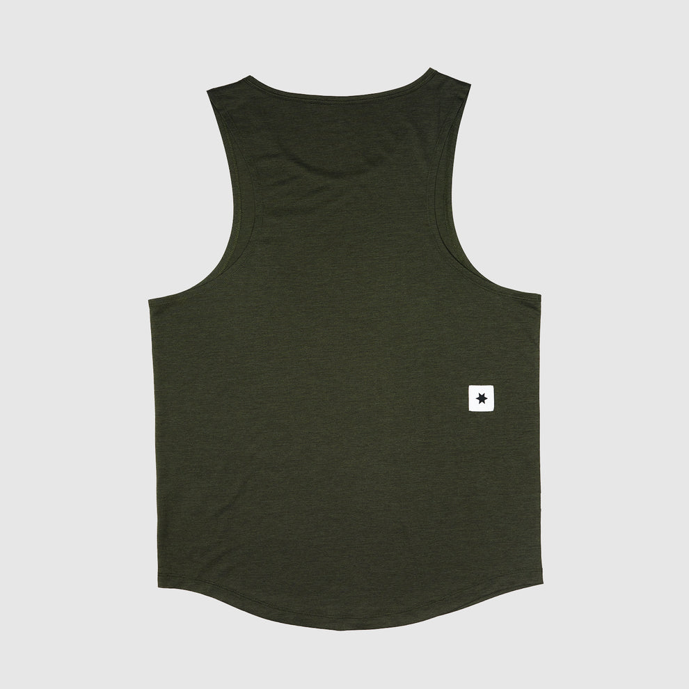 Explore SAYSKY Men Clean Combat Pro Singlet - Green for trail, outdoor & lifestyle use | Liv Activ Singapore