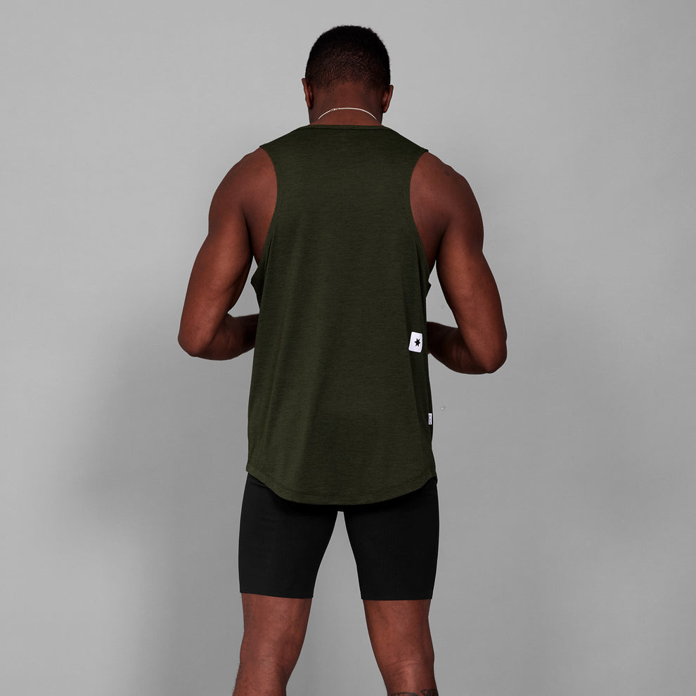 Explore SAYSKY Men Clean Combat Pro Singlet - Green for trail, outdoor & lifestyle use | Liv Activ Singapore