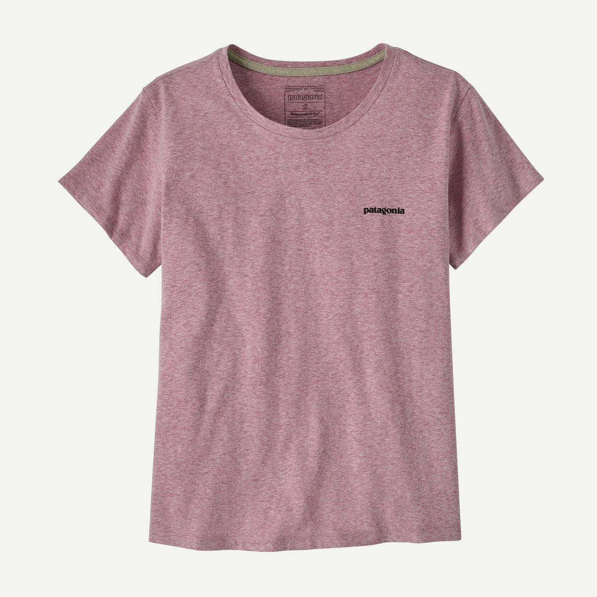 Explore Patagonia Women P-6 Logo Responsibili-Tee® - Quiet Violet for trail, outdoor & lifestyle use | Liv Activ Singapore